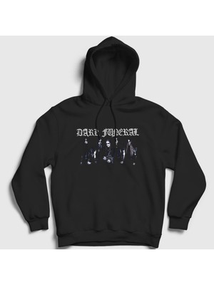 Presmono Unisex Siyah Band Dark Funeral Kapüşonlu Sweatshirt