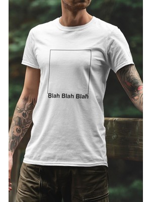 Trick Or Treat Blah Grafik Baskılı Pamuklu Bisiklet Yaka Erkek T-Shirt