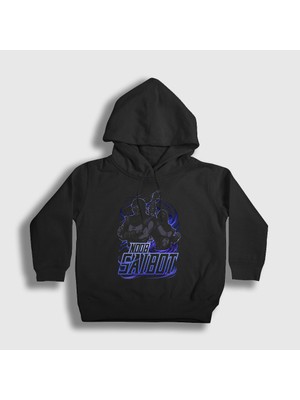 Presmono Unisex Çocuk Siyah Noob Saibot Mortal Kombat Kapüşonlu Sweatshirt