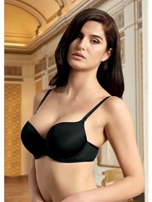 Bulut Fashion  Bulut Fashion Liza 1010 Destekli Telli Siyah Sütyen