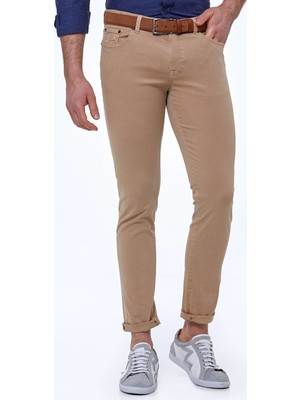 Hemington Slim Fit 5 Cep Camel Yazlık  Pantolon