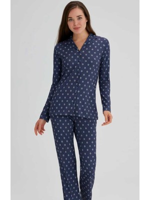 Eros 27692 Boy Düğmeli Bayan Pijama Takımı