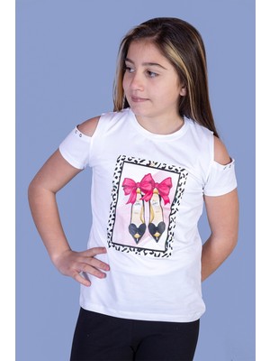 Toontoy Kız Çocuk Baskılı T-Shirt