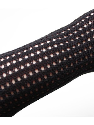 Unlimited Legwear Delikli Örgülü Siyah Kadın Soket Çorap