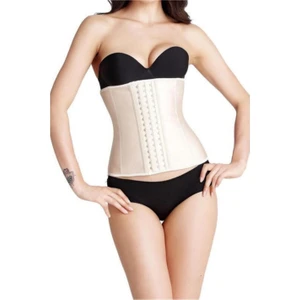 Latex Korse Askısız Çelik Balenli 3 Kademeli Agraflı Şekillendirici Lateks Bel Korsesi