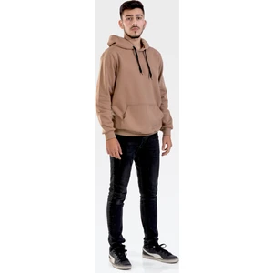 Raf Coll Unisex Camel Kapüşonlu Cepli Sweatshirt