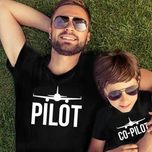 3 Çınar Babalar Günü Özel Kombini Baba & Oğul T-Shirt - Siyah