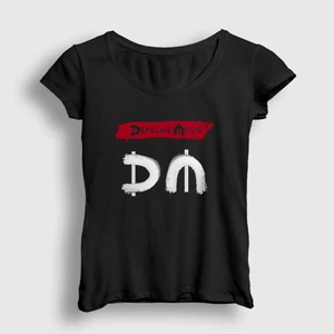 Kadın Siyah Logo V2 Depeche Mode T-Shirt