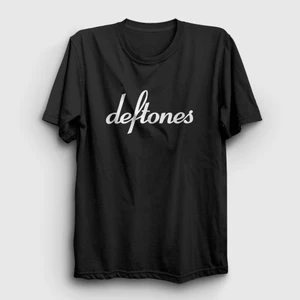 Unisex Siyah Logo Deftones T-Shirt