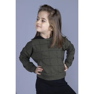 Kız Çocuk Positive Baskılı Crop Sweatshirt