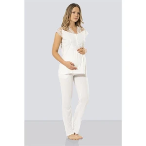 3294 Lohusa Pijama Takımı  - Ekru