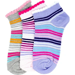 3'lü Kız Çocuk Çemberli Simli Çorap 2022-B3