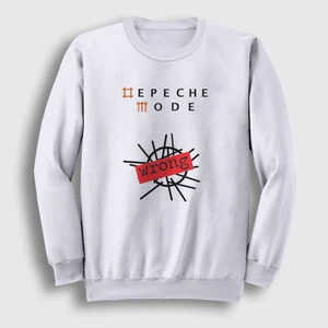 Unisex Beyaz Wrong Depeche Mode Sweatshirt