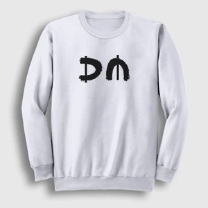 Unisex Beyaz DM V2 Depeche Mode Sweatshirt