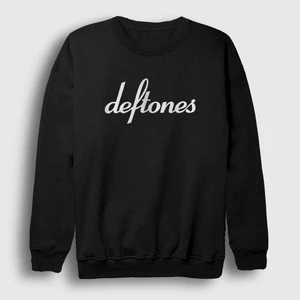 Unisex Siyah Logo Deftones Sweatshirt