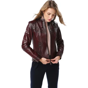 YB-2028  Deri  Kadın  Mont