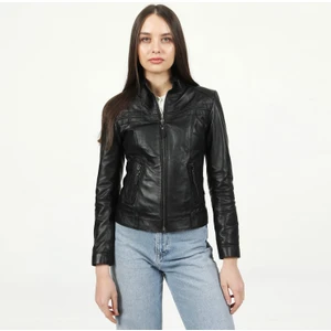 YB-2028  Deri  Kadın  Mont