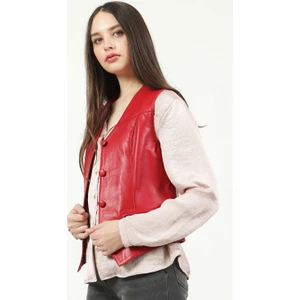 DC-001 Deri Kadın Yelek