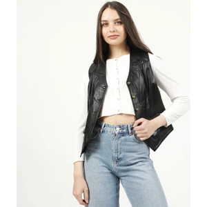 DC-001 Deri Kadın Yelek