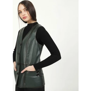 YB-2017  Deri  Kadın Yelek