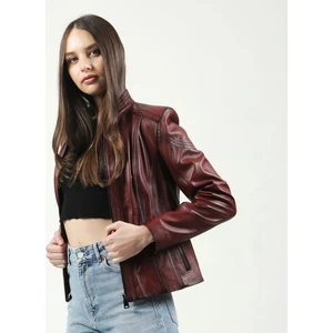 YB-2112 Deri Kadın Mont