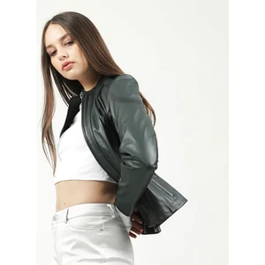 YB-2112 Deri Kadın Mont