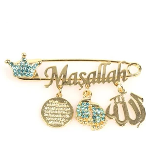 Sahi Aksesuar Maşallah Yazılı Bebek Yaka İğnesi