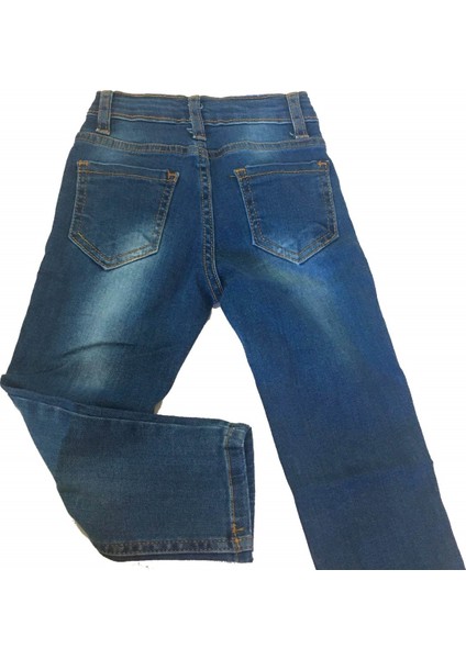 Erkek Çocuk Taşlamalı Likralı Kot Pantolon