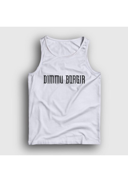 Unisex Beyaz Logo Dimmu Borgir Atlet