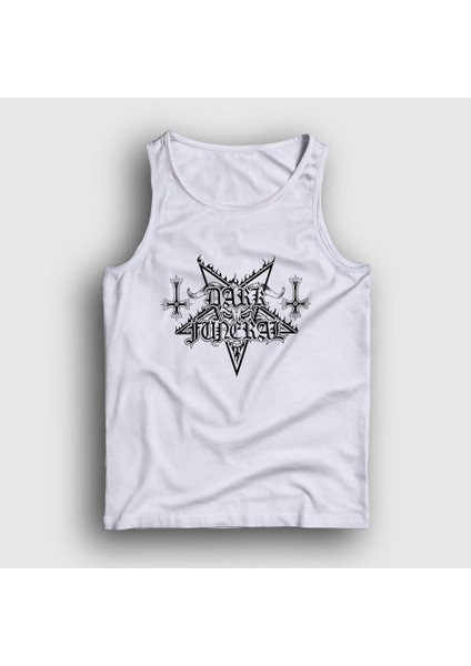 Unisex Beyaz Logo V2 Dark Funeral Atlet