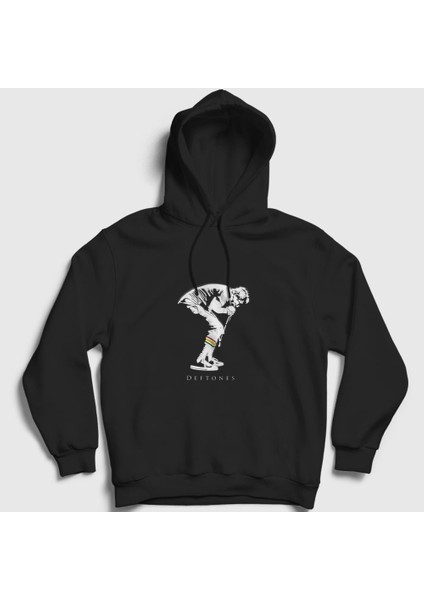 Unisex Siyah Chino Moreno Deftones Kapüşonlu Sweatshirt
