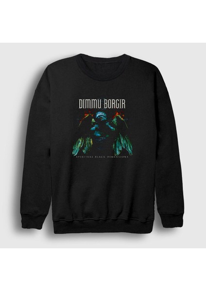Unisex Siyah Dimensions Dimmu Borgir Sweatshirt
