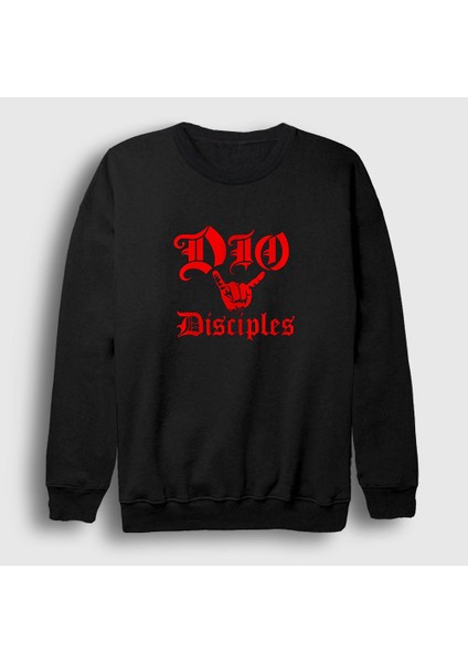 Unisex Siyah Disciples Ronnie James Dio Sweatshirt