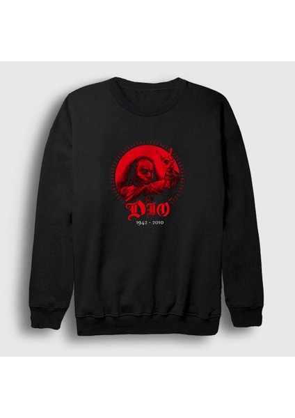 Unisex Siyah Horns Ronnie James Dio Sweatshirt