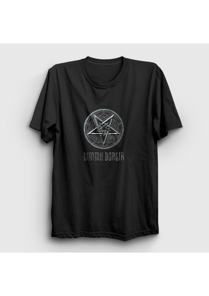 Unisex Siyah Pentagram Dimmu Borgir T-Shirt