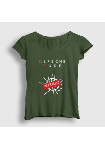 Kadın Haki Wrong Depeche Mode T-Shirt