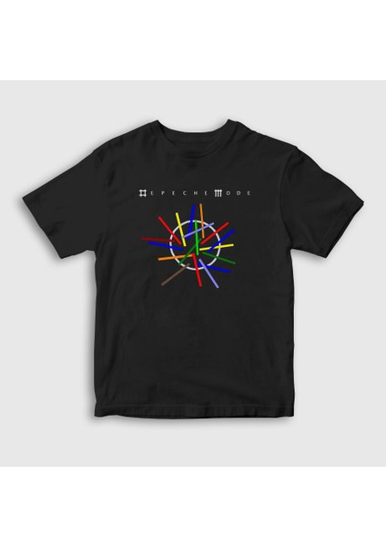Unisex Çocuk Siyah Universe Depeche Mode T-Shirt