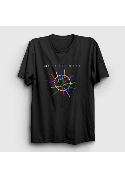 Unisex Siyah Universe Depeche Mode T-Shirt