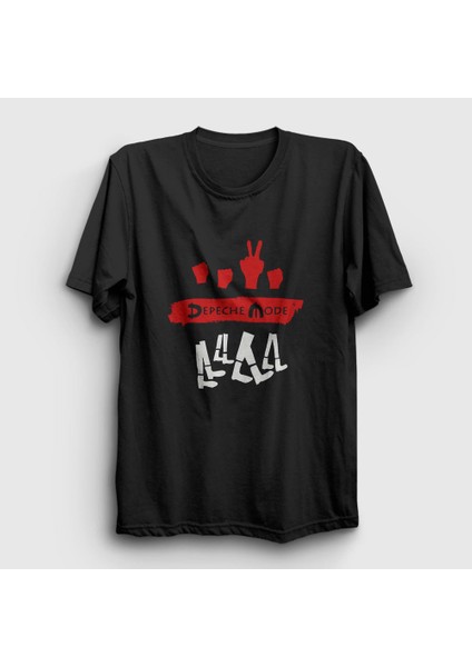 Unisex Siyah Spirit Depeche Mode T-Shirt