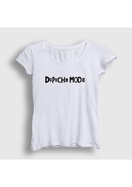Kadın Beyaz Recording Depeche Mode T-Shirt