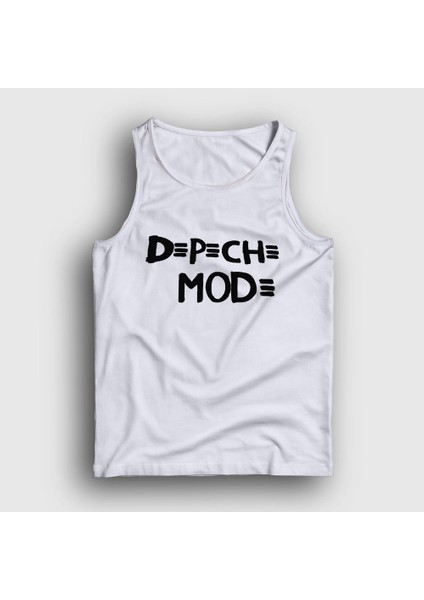 Unisex Beyaz Logo Depeche Mode Atlet