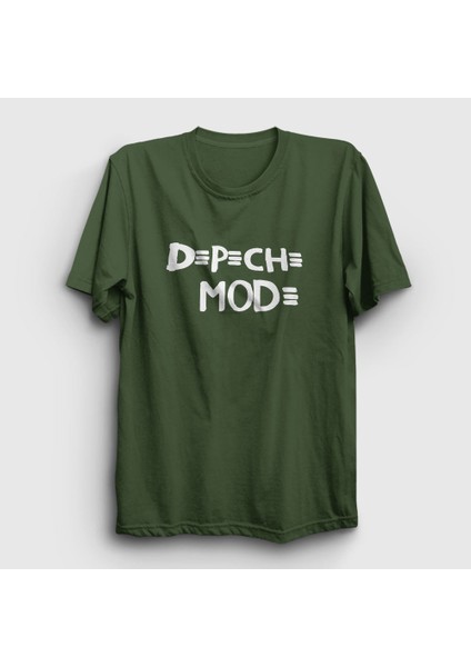 Unisex Haki Logo Depeche Mode T-Shirt