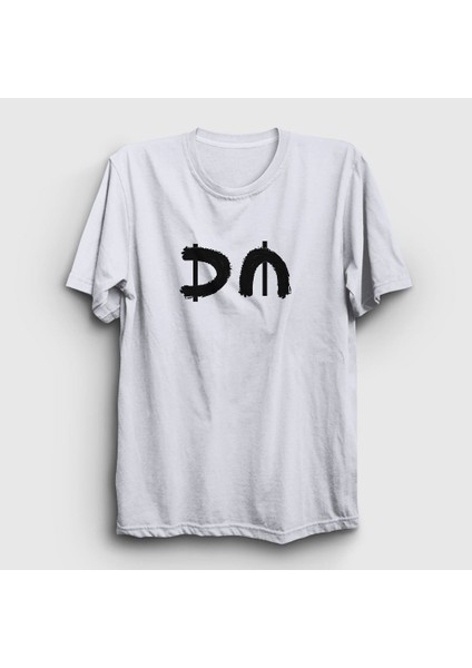 Unisex Beyaz DM V2 Depeche Mode T-Shirt