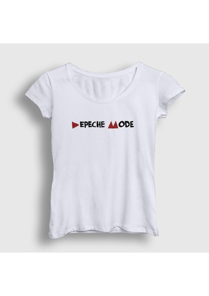 Kadın Beyaz Delta Depeche Mode T-Shirt