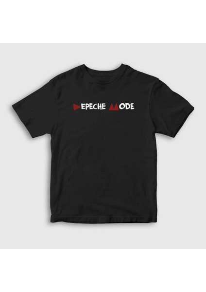 Unisex Çocuk Siyah Delta Depeche Mode T-Shirt
