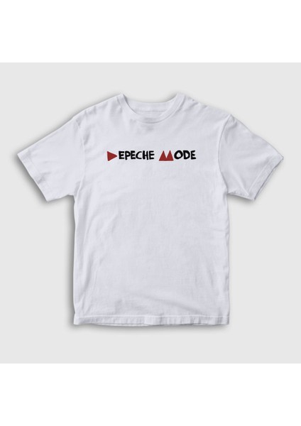 Unisex Çocuk Beyaz Delta Depeche Mode T-Shirt