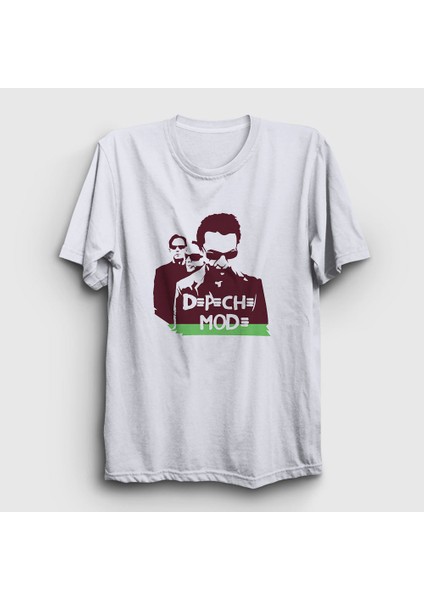 Unisex Beyaz Band Depeche Mode T-Shirt