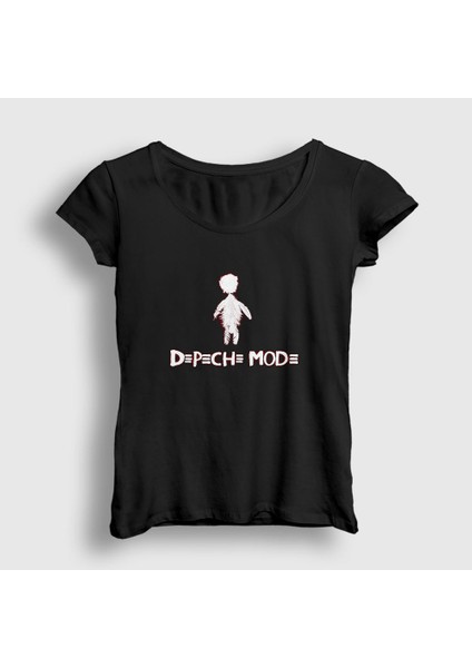 Kadın Siyah Angel Depeche Mode T-Shirt