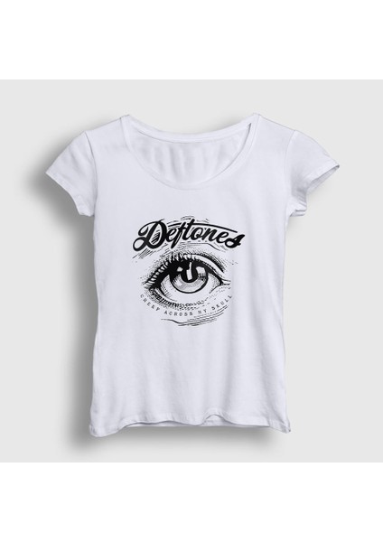 Kadın Beyaz Creep Deftones T-Shirt