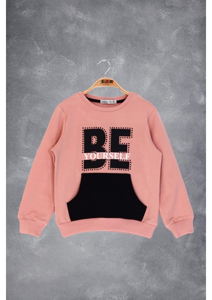 Kız Çocuk Be Yourself Baskılı Sweatshirt